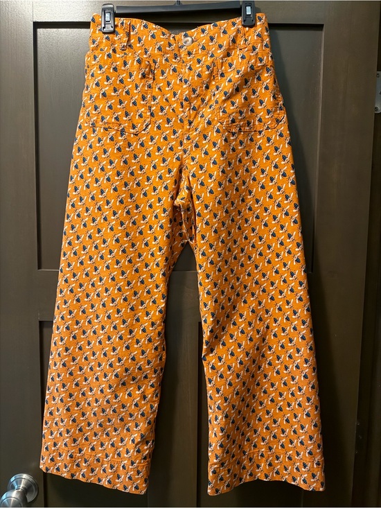 Anthropologie Pants - Anthropologie Orange Printed Cropped Wide-Leg Pants -Brand: Sarah Gordon x Maeve
